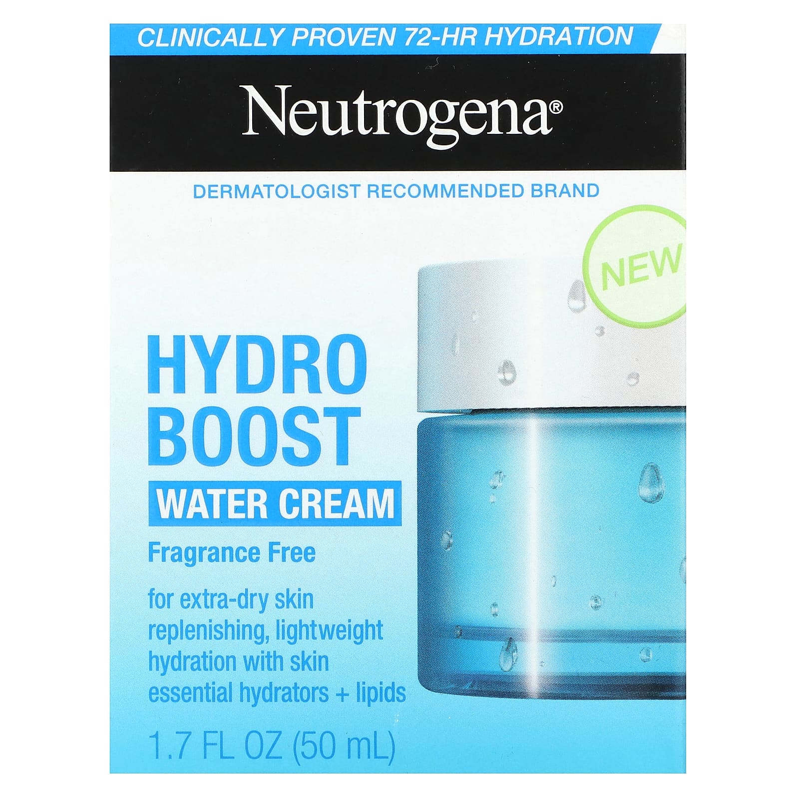 Neutrogena Hydro Boost Water Cream Fragrance Free 17 Fl Oz 50 Ml 1692