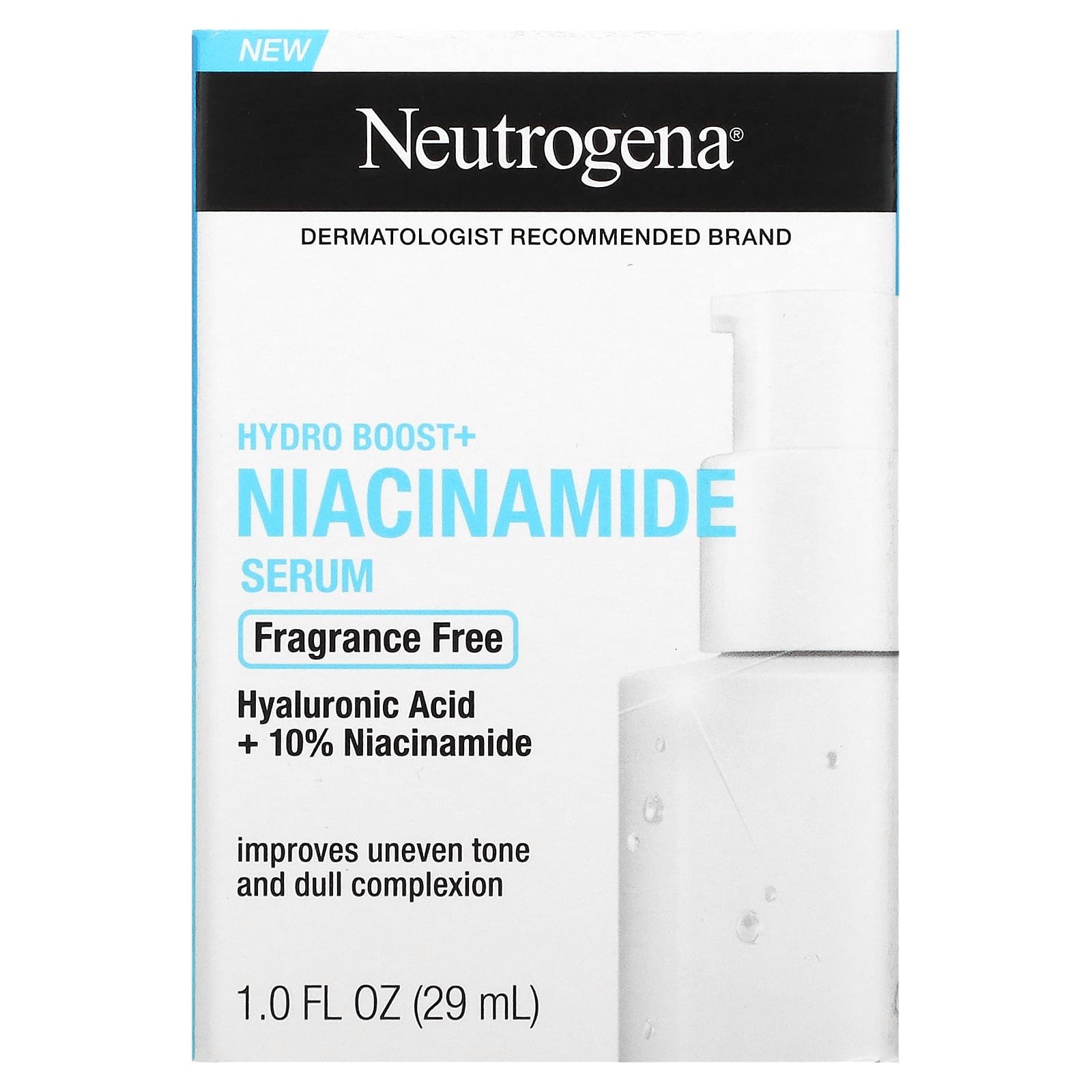 Neutrogena, Hydro Boost + Niacinamide Serum, Fragrance Free , 1.0 Fl Oz ...