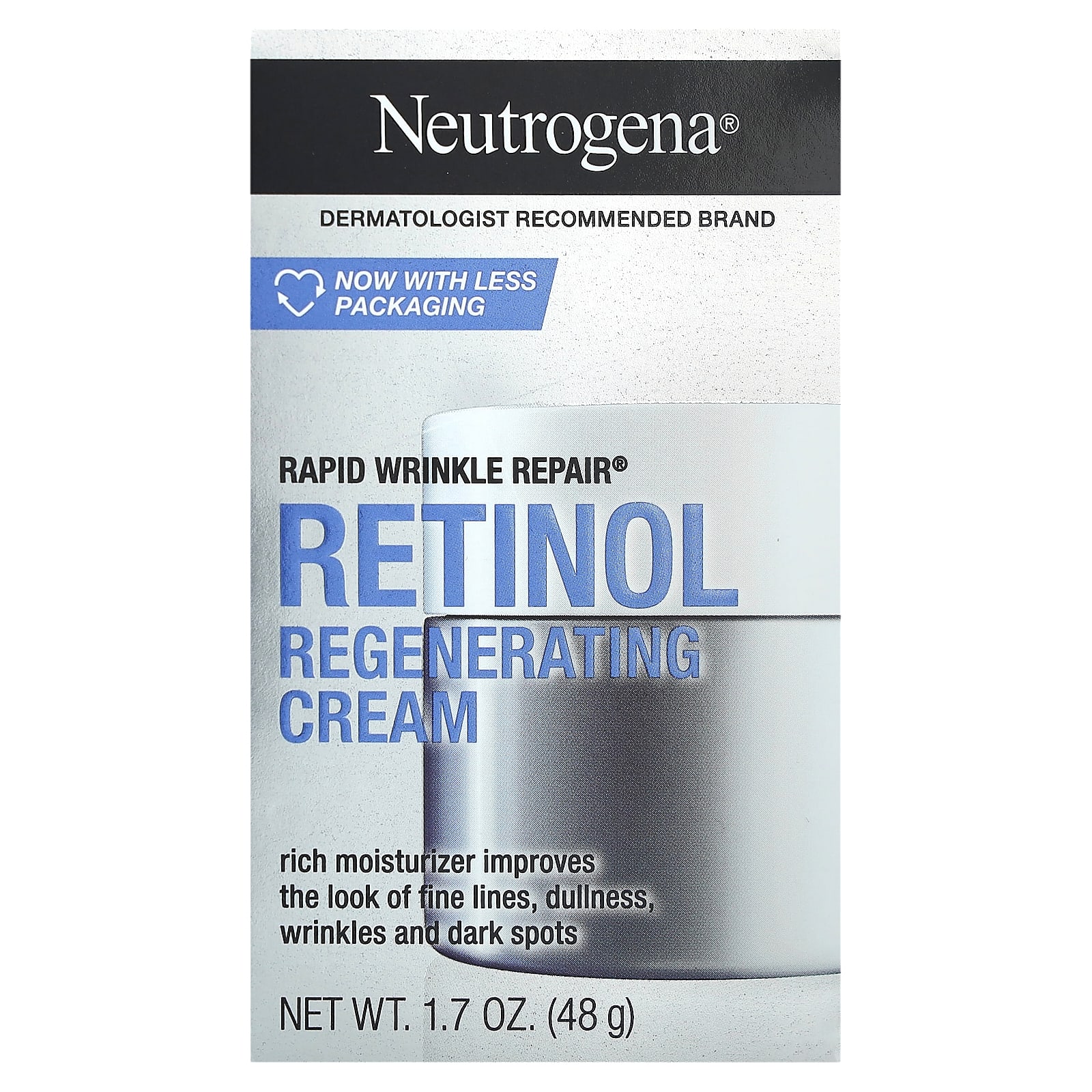 Neutrogena, Rapid Wrinkle Repair, Retinol Regenerating Cream, 1.7 oz (48 g)