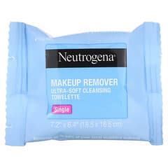 Neutrogena, Makeup Remover, Ultra-Soft Cleansing Towelettes, Singles, 20 Plant-Based Compostable  Towelettes