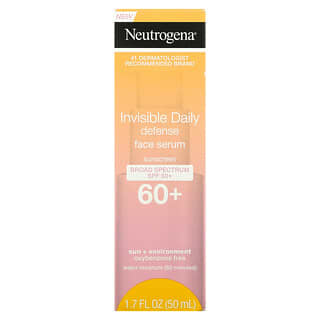 Neutrogena, مصل الحماية من الشمس Invisible Daily Defense ، بعامل حماية من الشمس 60+ ، 1.7 أونصة سائلة (50 مل)