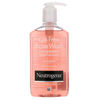 Neutrogena, オイルフリーにきび用洗顔料、ピンクグレープフルーツ フェイシャルクレンザー、269ml（9.1液量オンス） 
