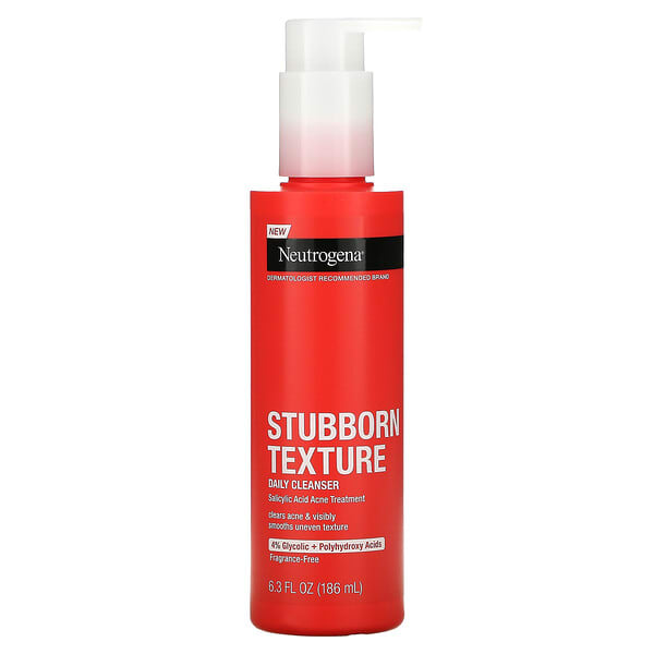 Neutrogena, Stubborn Texture Daily Cleanser, Fragrance-Free, 6.3 fl oz (186 ml)