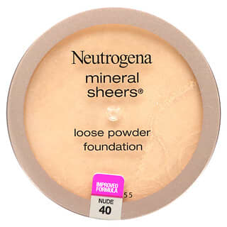 Neutrogena, Mineral Sheers Loose Powder Foundation, Nude 40, 0.19 oz (5.5 g)