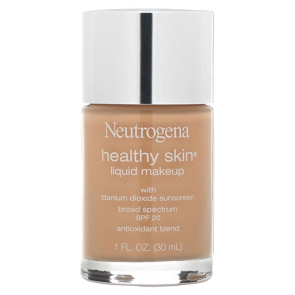 Neutrogena, 健康肌膚粉底液，SPF 20，30 號淺黃色，1 液量盎司（30 毫升）
