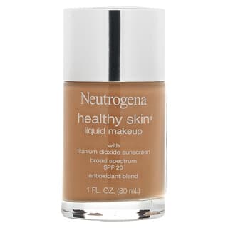 Neutrogena, Maquillaje líquido para piel saludable, FPS 20, Beige cálido 90`` 30 ml (1 oz. Líq.)