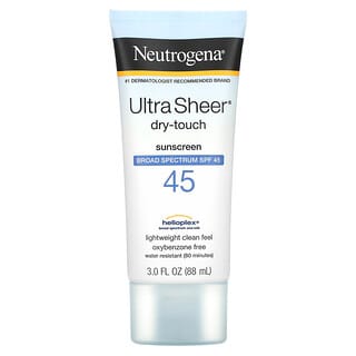 Neutrogena, Ultra Sheer, сухой на ощупь солнцезащитный крем, SPF 45, 88 мл (3 жидк. унции)