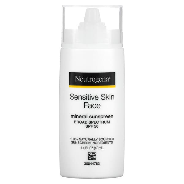 Neutrogena, Sensitive Skin Face Mineral Sunscreen, SPF 50, 1.4 fl oz (40 ml)