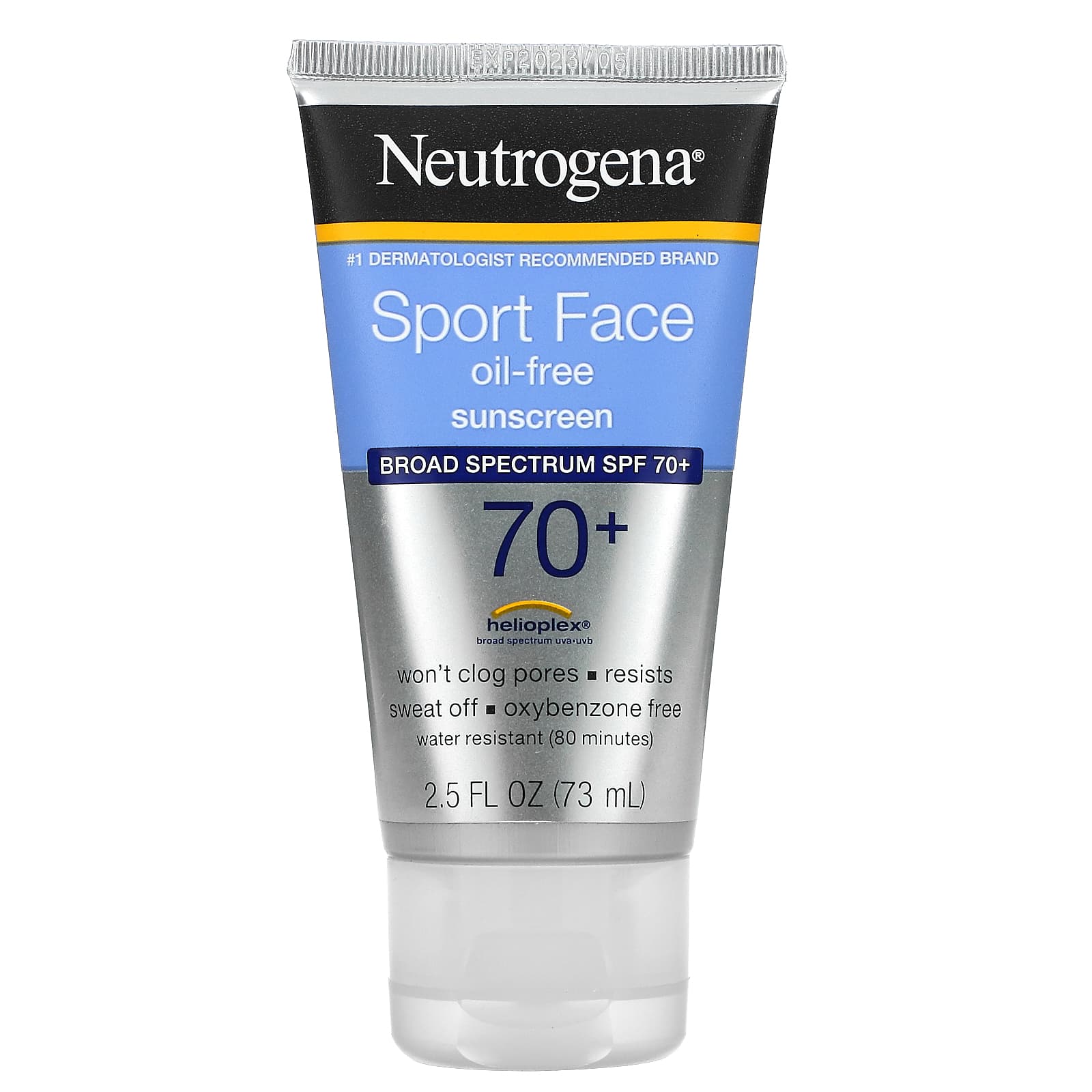 Neutrogena, Protector solar rostro deportivo sin aceite, 73 ml oz.