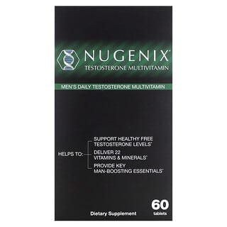 Nugenix, Suplemento multivitamínico de testosterona diaria para hombres, 60 comprimidos