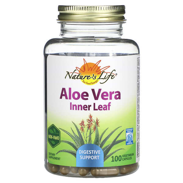 Nature's Herbs, Aloe Vera, Inner Leaf, 100 Vegetarian Capsules