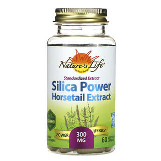 Nature's Herbs, Silica-Power, стандартизированный экстракт, 300 мг, 60 вегетарианских капсул