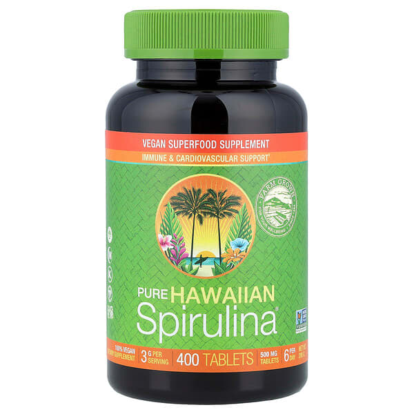 Nutrex Hawaii, Pure Hawaiian Spirulina®, 400 Tablets (500 mg per Tablet)
