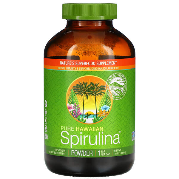 Nutrex Hawaii, ピュアHawaiian Spirulina（ハワイアンスピルリナ）、粉末、454g（16オンス）