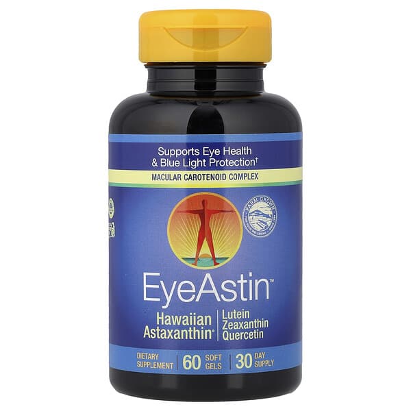 Nutrex Hawaii, BioAstin®，EyeAstin™，夏威夷蝦青素，60 粒軟膠囊