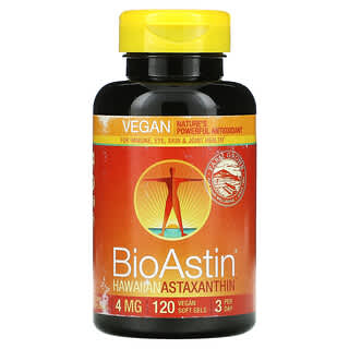 Nutrex Hawaii, BioAstin, 4 mg, 120 Cápsulas Softgel Veganas