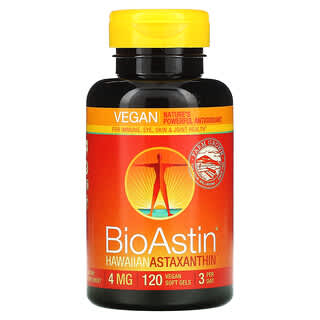 Nutrex Hawaii, BioAstin, 4 mg, 120 cápsulas blandas veganas