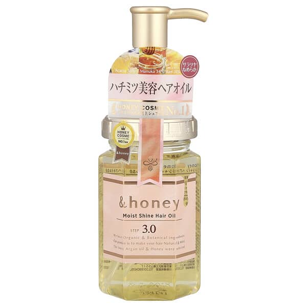 &honey, 모이스트 샤인 헤어 오일, 불가리안 페어리 로즈 허니, 100ml(3.4oz)