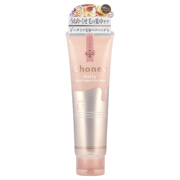 &honey, 멜티 모이스트 리페어 헤어 팩, 오리엔탈 로즈 허니, 130g(4.39oz)