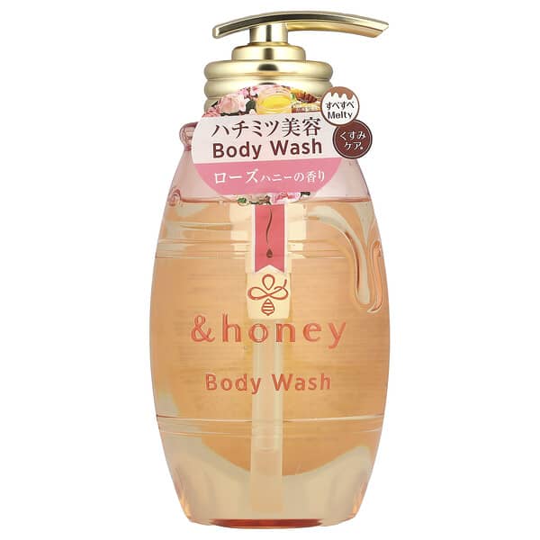 &honey, 멜티 모이스트 젤 바디 워시, 퓨어 로즈 허니, 500ml(16.9fl oz)