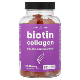 NutraChamps, Biotin+, შერეული კენკრის, 60 მურაბის თამაში