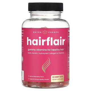 NutraChamps, Hairflair, Natural Mixed Berry, 60 Gummy Bears