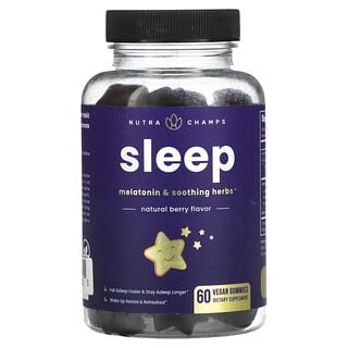 NutraChamps, Sleep, Natural Berry, 60 Vegan Gummies
