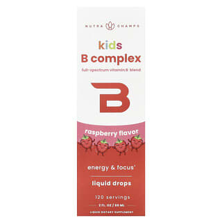 NutraChamps, Kids B Complex, Raspberry, 2 fl oz (60 ml)