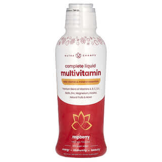 NutraChamps, Complete Liquid Multivitamin, Raspberry, 30 fl oz (887.206 ml)