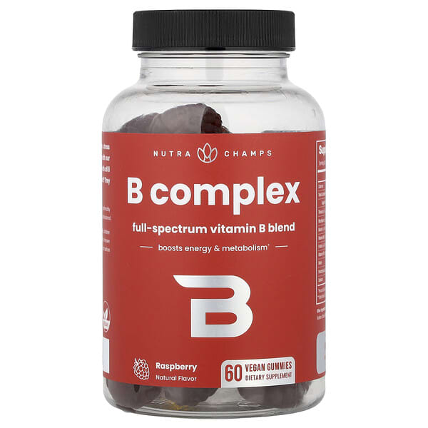 NutraChamps, B Complex, Himbeere, 60 vegane Fruchtgummis