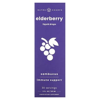 NutraChamps, Elderberry, Sambucus, 2 fl oz (60 ml)