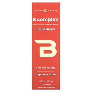 NutraChamps, B Complex, Raspberry, 2 fl oz (60 ml)