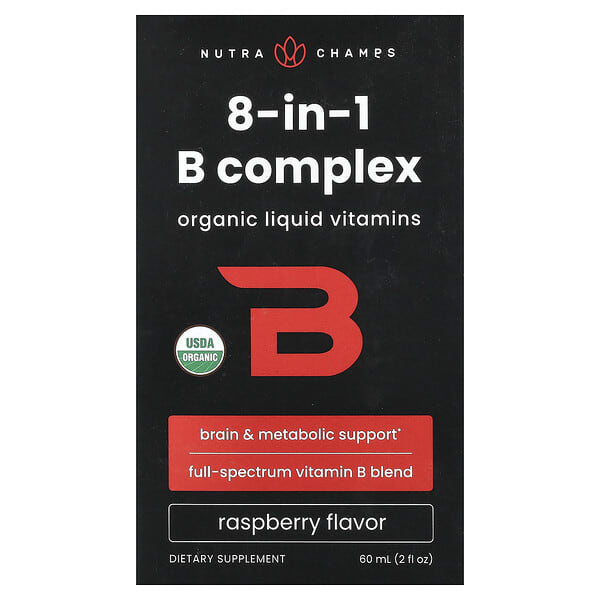 NutraChamps, 8-In-1 B 복합체, 라즈베리, 60ml(2fl oz)