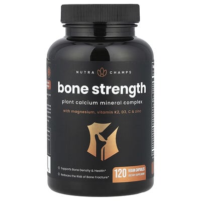 NutraChamps, Bone Strength Vegan Capsules, 120 Capsules
