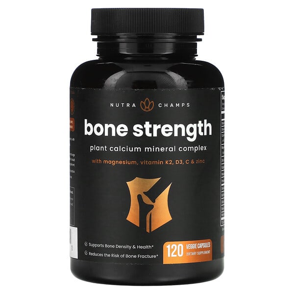 NutraChamps, Bone Strength、ベジカプセル120粒