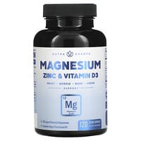 NutraChamps, Magnesium, Zink und Vitamin D3, 120 pflanzliche Kapseln