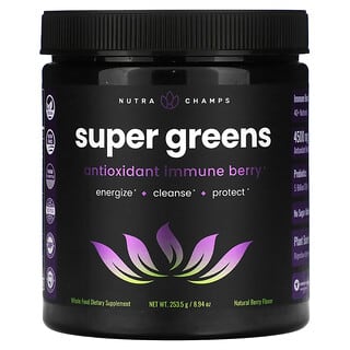 NutraChamps, Super Greens, Natural Berry, 8.94 oz (253.5 g)