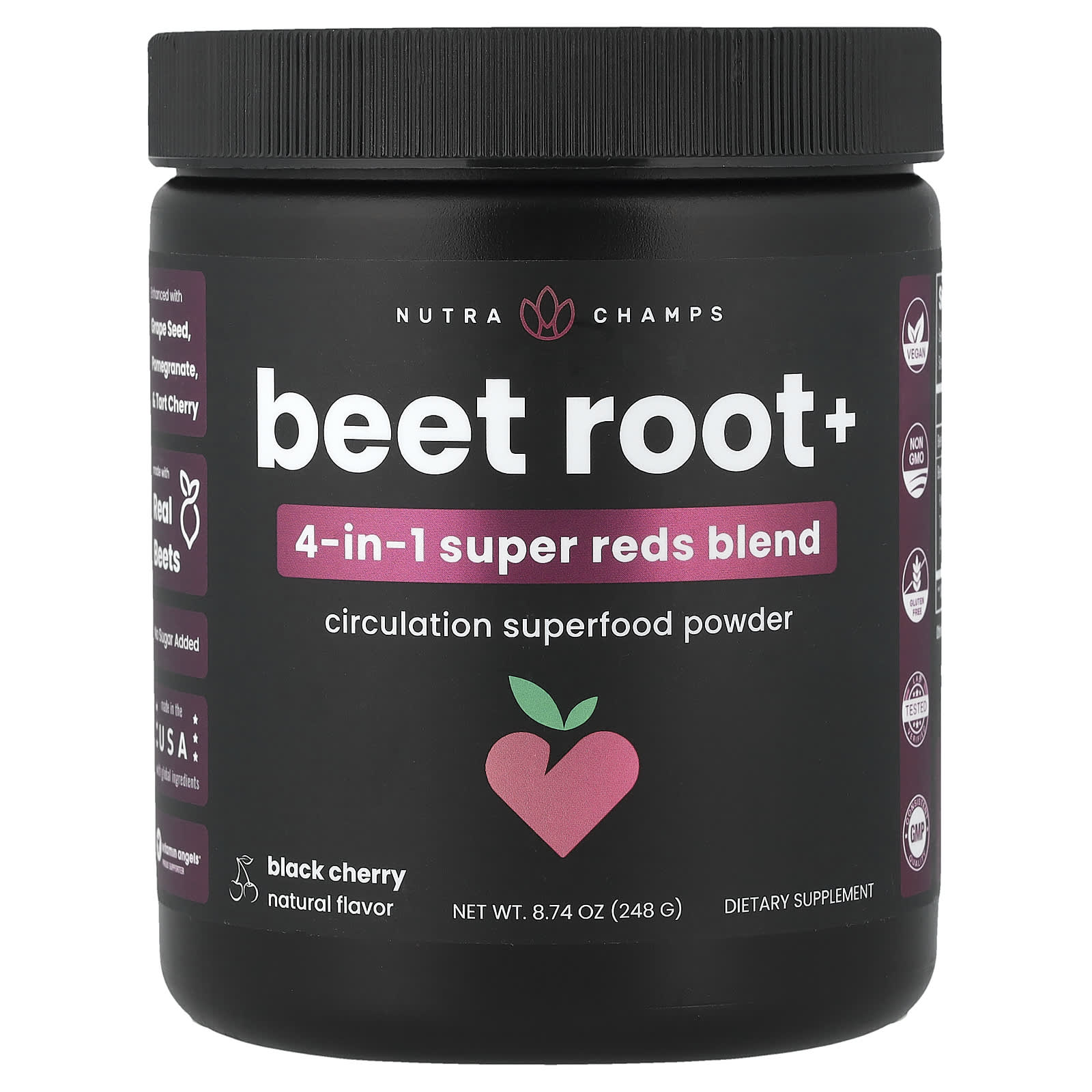 Beet Root+, Black Cherry, 8.74 oz (248 g)