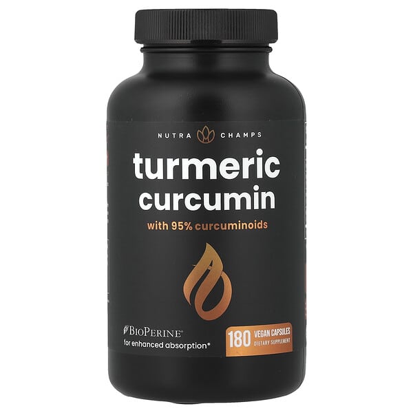 NutraChamps, 강황 커큐민, 베지 캡슐 180정