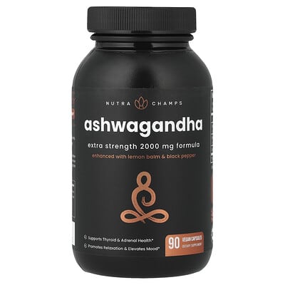 NutraChamps, Ashwagandha, 90 Vegan Capsules