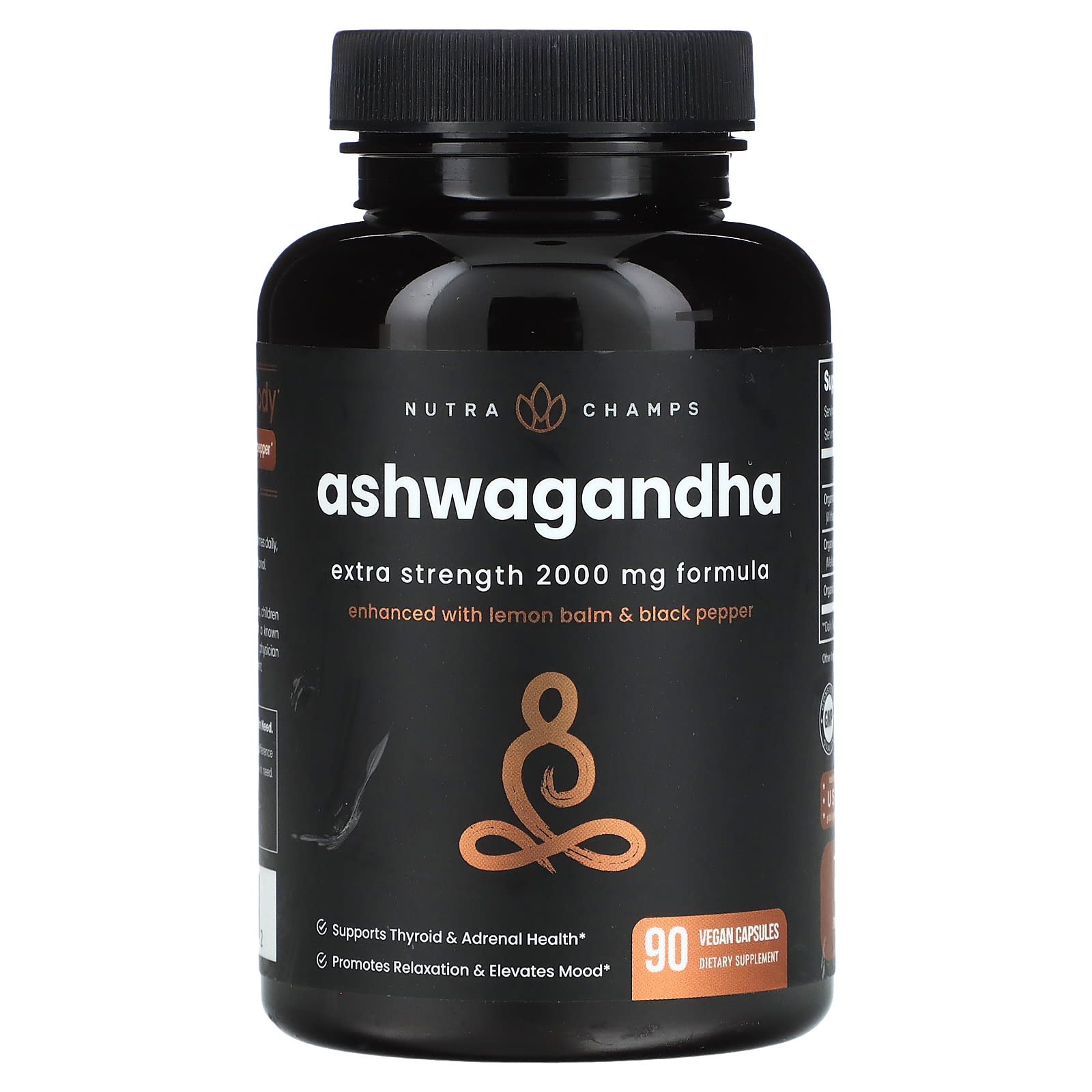 NutraChamps, Ashwagandha, Extra Strength, 2,000 mg, 90 Vegan Capsules ...