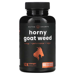 NutraChamps, Horny Goat Weed, 60 Vegan Capsules