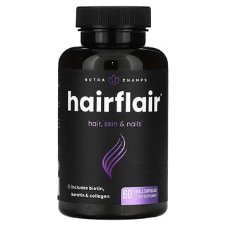 NutraChamps, HairFlair, 60 Small Capsules