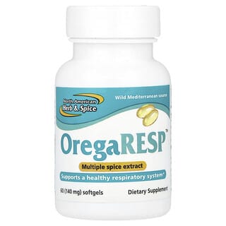 North American Herb & Spice, OregaResp™，60 粒軟膠囊