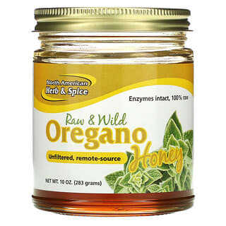 North American Herb & Spice Co., Raw & Wild Oregano Honey, 10 oz (283 g)