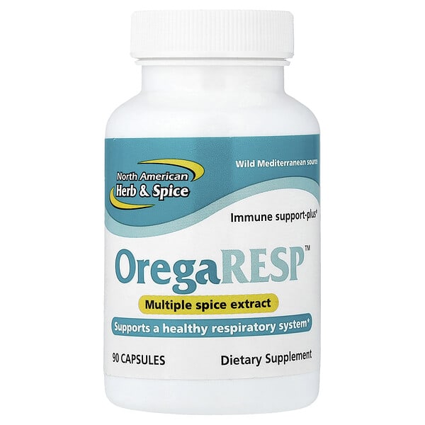 North American Herb & Spice, OregaResp™, Multiple Spice Extract, 90 Capsules — product photo 1