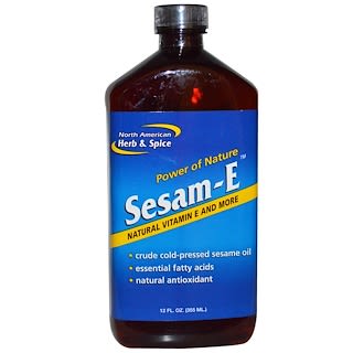 North American Herb & Spice, Sesam-E, Natural Vitamin E and More, 12 fl oz (355 ml)