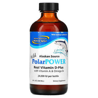 North American Herb & Spice, Alaskan Source Wild PolarPower, With Vitamin A & Omega 3s, 8 fl oz (240 ml)