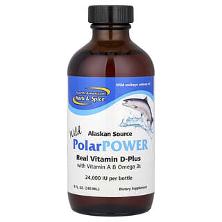 نورث أميريكن هرب أند سبايس‏, زيت السلمون الأحمر البري، Alaskan Source Wild PolarPower، وزن 8 أونصات سائلة (240 ملل)