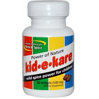 North American Herb & Spice, Kid-e-Kare, Wild Spice Power for Children, 140 mg, 60 Softgels